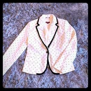 Black and White polka dot Merona suit jacket